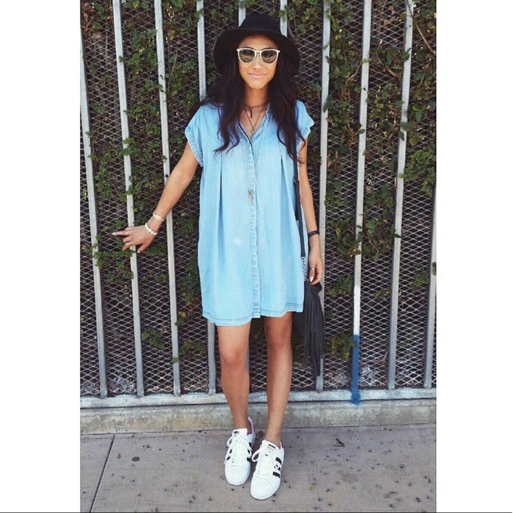 Urban outfitters Charmane chambray swing dress